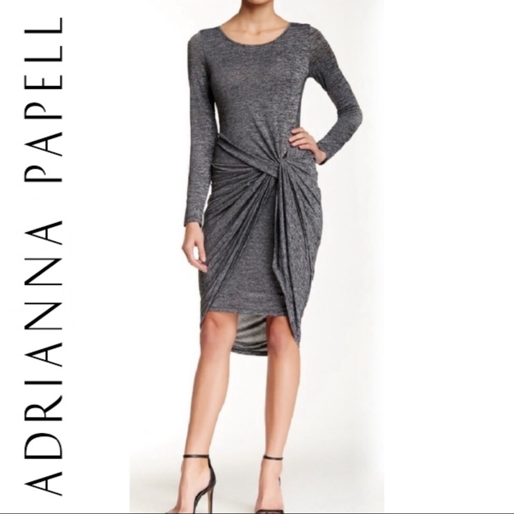 ADRIANNA PAPPELL DRESS COLOR GRAY SIZE MP
